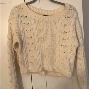 Cream cable knit sweater